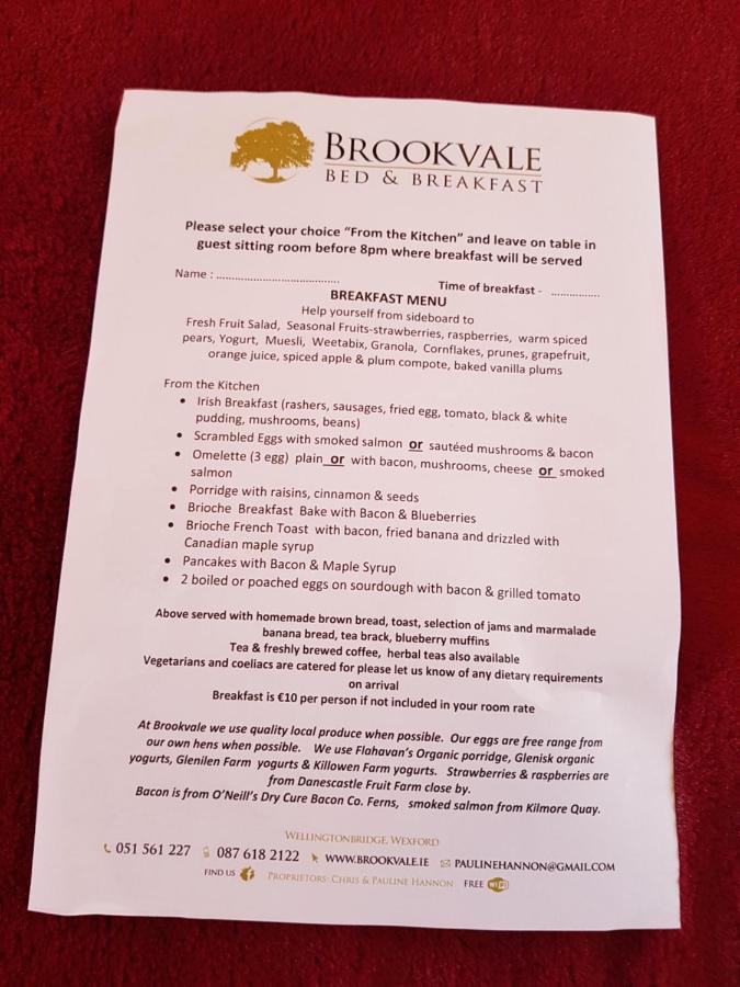 Bed and Breakfast Brookvale à Wellingtonbridge Extérieur photo
